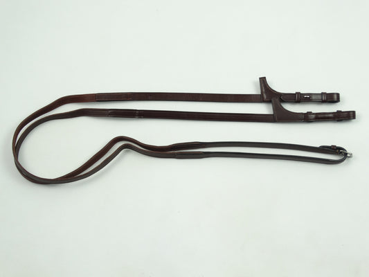 Rênes 5/8 cuir et grip sans taquets avec arrêtoirs martingales