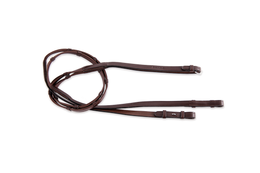 Rênes Cuir et Grip 5/8 avec 7 taquets et sans arrêtoirs