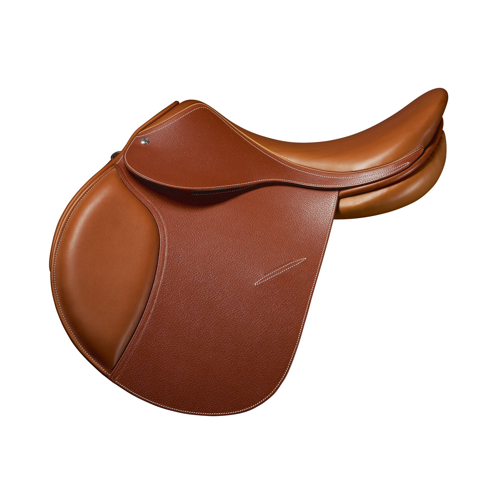 Modèle FAD saut d'obstacles CSO selle sur-mesure Childéric cuir bespoke saddle fait en France made in France fait main