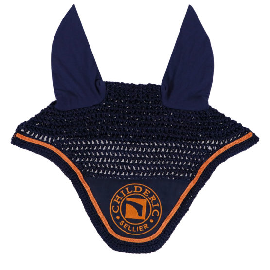 fly veil navy bonnet cheval chevaux bleu