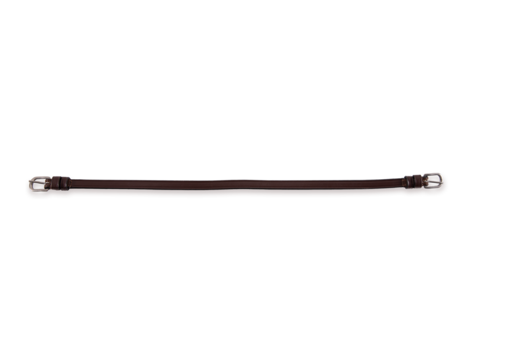 Sous-gorge EWP 1/2 briderie sur-mesure cuir marron - sgewpm